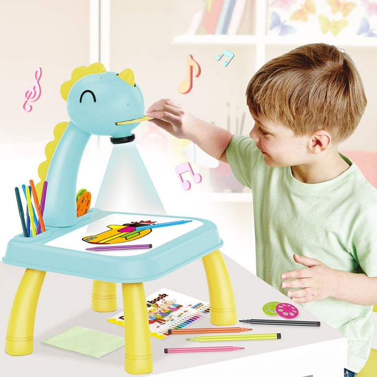 Lavagna giocattolo multifunzionale per pittura a proiezione per bambini, senza penna ad acquerello, stile:, Giraffe Yellow, Blue (No Projection), Pink (No Projection), Giraffe Pink, Dinosaur Blue, Dinosaur Pink