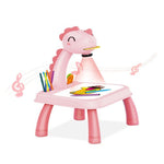 Lavagna giocattolo multifunzionale per pittura a proiezione per bambini, senza penna ad acquerello, stile:, Giraffe Yellow, Blue (No Projection), Pink (No Projection), Giraffe Pink, Dinosaur Blue, Dinosaur Pink