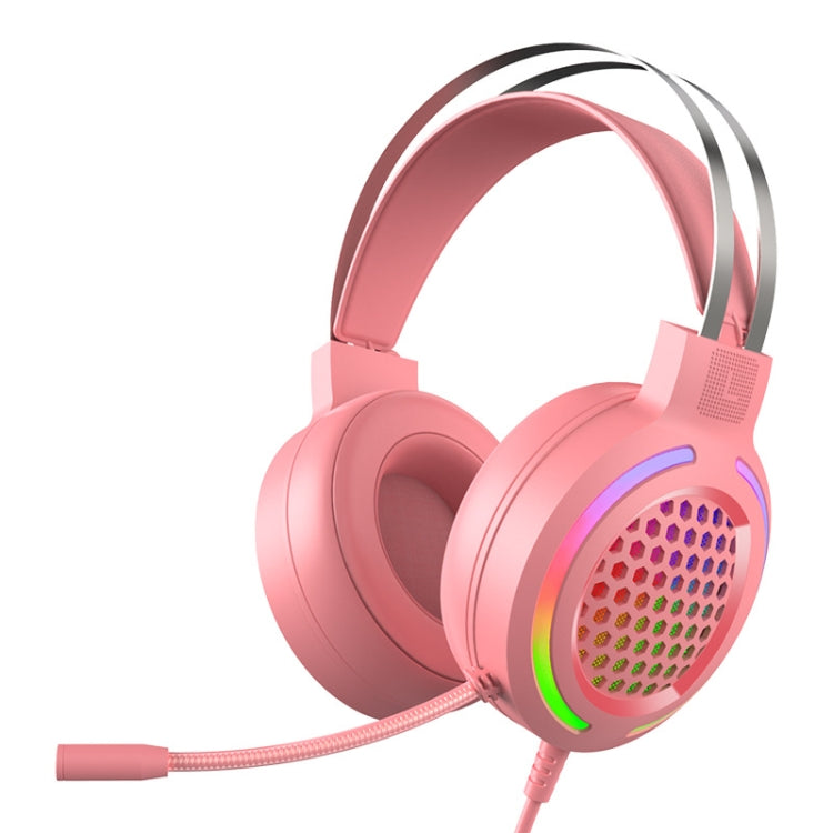 FOREV G99 USB RGB Cuffie cablate montate sulla testa con microfono, stile:, Standard Version (Colorful Light Black ), Standard Version  (Colorful Light Pink ), 7.1 Channel  (Colorful Light Black)