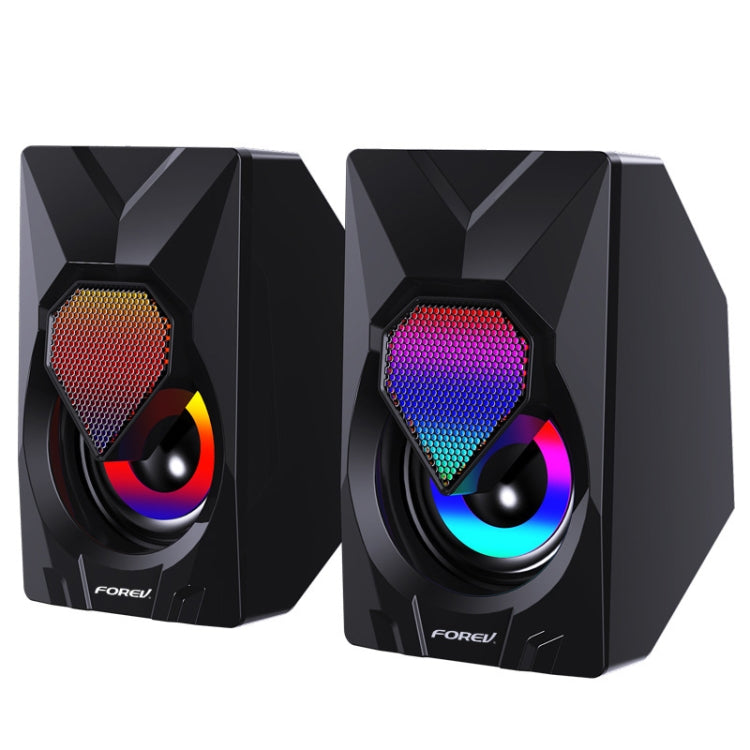 FOREV FV-209 Una coppia di mini altoparlanti digitali Multimedia Luci colorate Subwoofer Altoparlante piccolo
