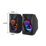 FOREV FV-209 Una coppia di mini altoparlanti digitali Multimedia Luci colorate Subwoofer Altoparlante piccolo