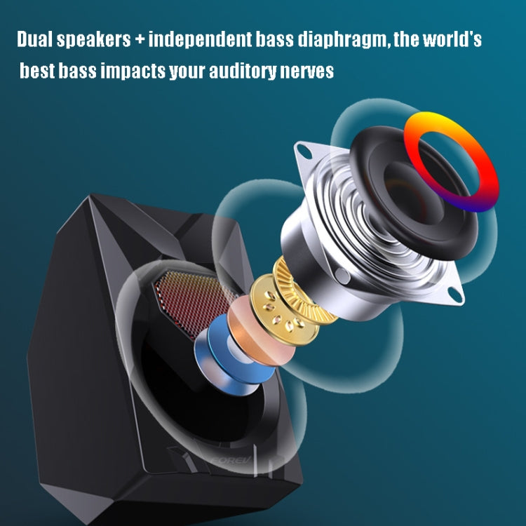 FOREV FV-209 Una coppia di mini altoparlanti digitali Multimedia Luci colorate Subwoofer Altoparlante piccolo