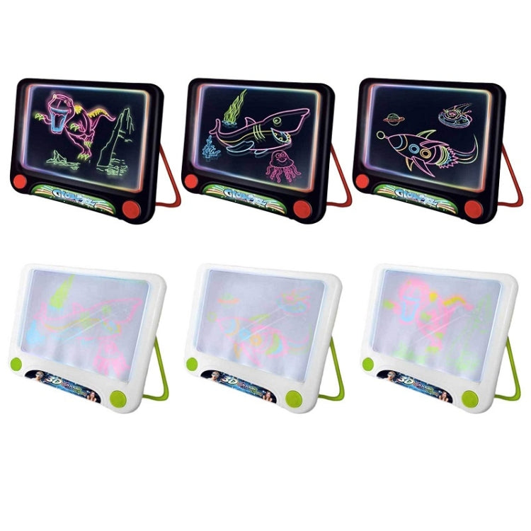 Tavolo da disegno per bambini 3D luminoso multifunzionale, senza penna ad acquerello, stile:, 3D Space, 3D Dinosaur, 3D Ocean, Luminous Space, Luminous Ocean, Luminous Dinosaur