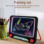 Tavolo da disegno per bambini 3D luminoso multifunzionale, senza penna ad acquerello, stile:, 3D Space, 3D Dinosaur, 3D Ocean, Luminous Space, Luminous Ocean, Luminous Dinosaur