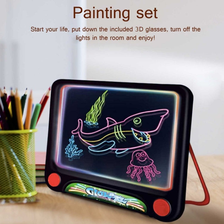 Tavolo da disegno per bambini 3D luminoso multifunzionale, senza penna ad acquerello, stile:, 3D Space, 3D Dinosaur, 3D Ocean, Luminous Space, Luminous Ocean, Luminous Dinosaur