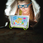 Tavolo da disegno per bambini 3D luminoso multifunzionale, senza penna ad acquerello, stile:, 3D Space, 3D Dinosaur, 3D Ocean, Luminous Space, Luminous Ocean, Luminous Dinosaur