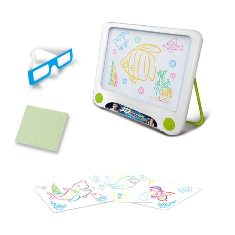 Tavolo da disegno per bambini 3D luminoso multifunzionale, senza penna ad acquerello, stile:, 3D Space, 3D Dinosaur, 3D Ocean, Luminous Space, Luminous Ocean, Luminous Dinosaur