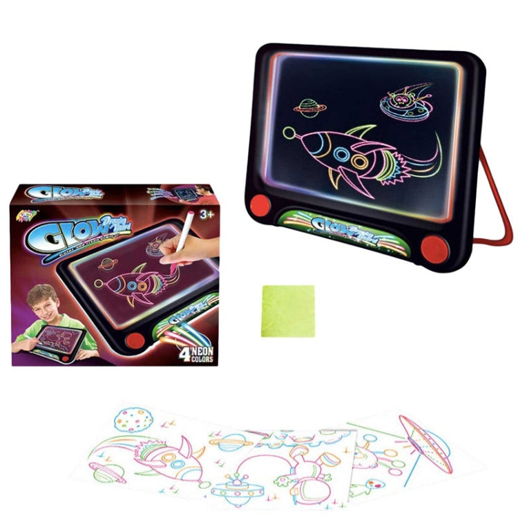 Tavolo da disegno per bambini 3D luminoso multifunzionale, senza penna ad acquerello, stile:, 3D Space, 3D Dinosaur, 3D Ocean, Luminous Space, Luminous Ocean, Luminous Dinosaur