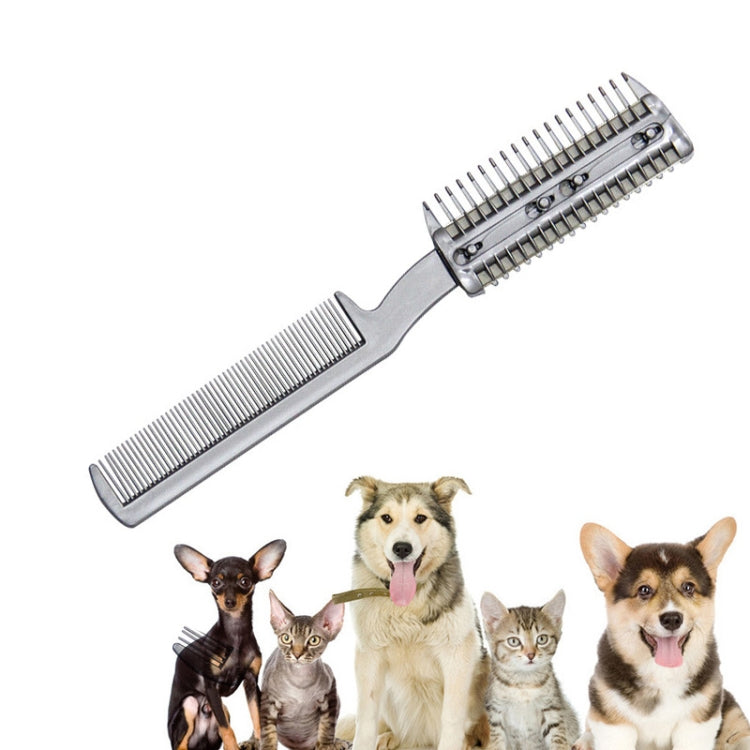 2 pettini per rimozione peli lama per animali 2 pezzi
