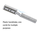 2 pezzi pettine per la rimozione dei peli della lama per la rimozione dei capelli morti per la pulizia degli animali domestici, Hair Removal Knife