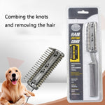 2 pezzi pettine per la rimozione dei peli della lama per la rimozione dei capelli morti per la pulizia degli animali domestici, Hair Removal Knife