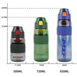8012 Bollitore fitness antiurto per tazza sportiva per esterni di grande capacità, capacità:, 500ml (Pearl White), 500ml (Black Gray), 500ml (Storm Purple), 500ml (Storm Orange), 500ml (Storm Green), 500ml (Storm Blue), 720ml (Pearl White)             ...