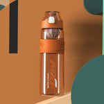 8012 Bollitore fitness antiurto per tazza sportiva per esterni di grande capacità, capacità:, 500ml (Pearl White), 500ml (Black Gray), 500ml (Storm Purple), 500ml (Storm Orange), 500ml (Storm Green), 500ml (Storm Blue), 720ml (Pearl White)             ...