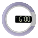Orologio da parete cavo a specchio a LED Orologio da parete con display digitale elettronico con interruttore a 7 colori, Hollow Wall Clock