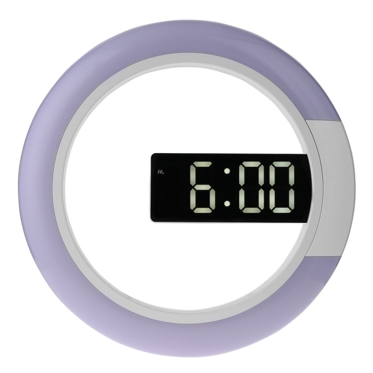 Orologio da parete cavo a specchio a LED Orologio da parete con display digitale elettronico con interruttore a 7 colori, Hollow Wall Clock