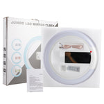 Orologio da parete cavo a specchio a LED Orologio da parete con display digitale elettronico con interruttore a 7 colori, Hollow Wall Clock