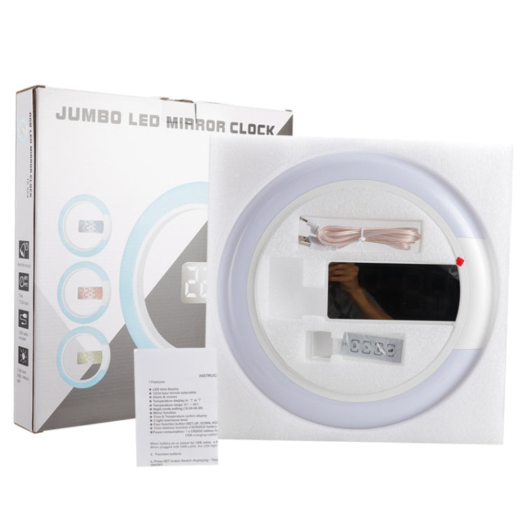 Orologio da parete cavo a specchio a LED Orologio da parete con display digitale elettronico con interruttore a 7 colori, Hollow Wall Clock