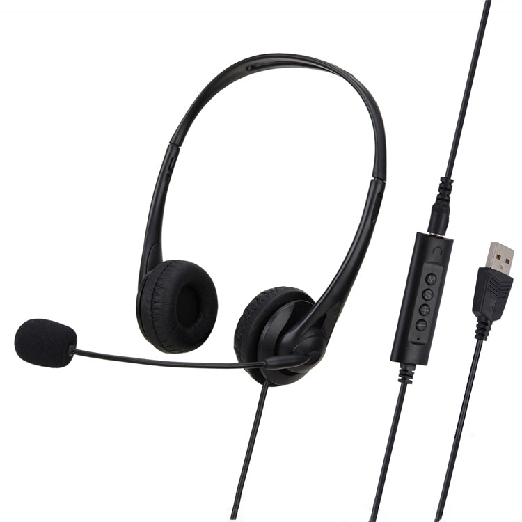 SOYTO SY490 Cuffie per computer per l'istruzione degli studenti della classe di rete dell'ufficio di insegnamento, stile:, Double Ear Black 3.5mm, Double Ear Black USB, Double Ear Black Separation USB