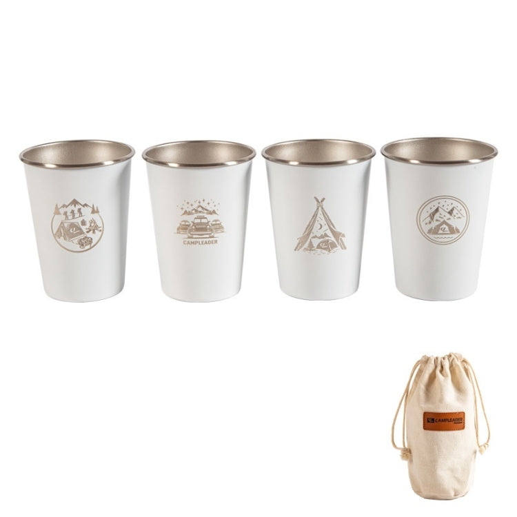 4 pezzi / set tazza da picnic all'aperto in acciaio inossidabile, With Storage Bag (White), With Storage Bag (Black), With Storage Bag (Army Green), With Storage Bag (Dark Blue), With Storage Bag+Silicone Holder (White)                                 ...