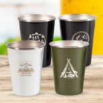 4 pezzi / set tazza da picnic all'aperto in acciaio inossidabile, With Storage Bag (White), With Storage Bag (Black), With Storage Bag (Army Green), With Storage Bag (Dark Blue), With Storage Bag+Silicone Holder (White)                                 ...