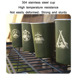 4 pezzi / set tazza da picnic all'aperto in acciaio inossidabile, With Storage Bag (White), With Storage Bag (Black), With Storage Bag (Army Green), With Storage Bag (Dark Blue), With Storage Bag+Silicone Holder (White)                                 ...