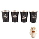 4 pezzi / set tazza da picnic all'aperto in acciaio inossidabile, With Storage Bag (White), With Storage Bag (Black), With Storage Bag (Army Green), With Storage Bag (Dark Blue), With Storage Bag+Silicone Holder (White)                                 ...