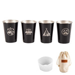 4 pezzi / set tazza da picnic all'aperto in acciaio inossidabile, With Storage Bag (White), With Storage Bag (Black), With Storage Bag (Army Green), With Storage Bag (Dark Blue), With Storage Bag+Silicone Holder (White)                                 ...
