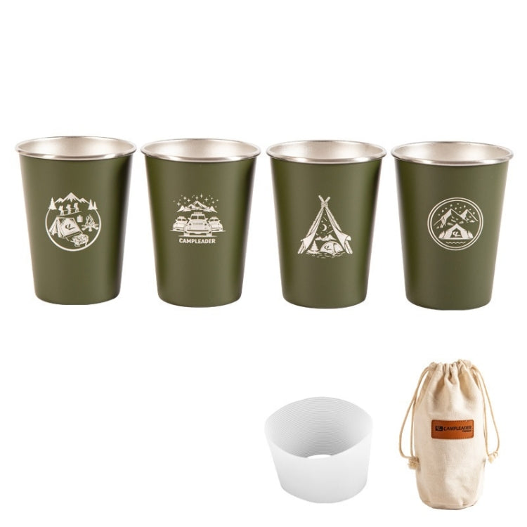 4 pezzi / set tazza da picnic all'aperto in acciaio inossidabile, With Storage Bag (White), With Storage Bag (Black), With Storage Bag (Army Green), With Storage Bag (Dark Blue), With Storage Bag+Silicone Holder (White)                                 ...