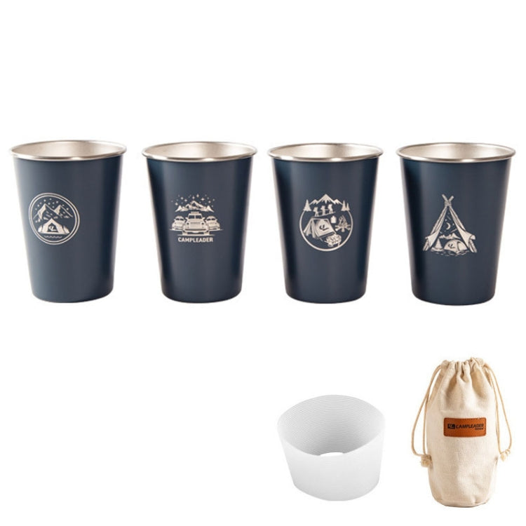 4 pezzi / set tazza da picnic all'aperto in acciaio inossidabile, With Storage Bag (White), With Storage Bag (Black), With Storage Bag (Army Green), With Storage Bag (Dark Blue), With Storage Bag+Silicone Holder (White)                                 ...