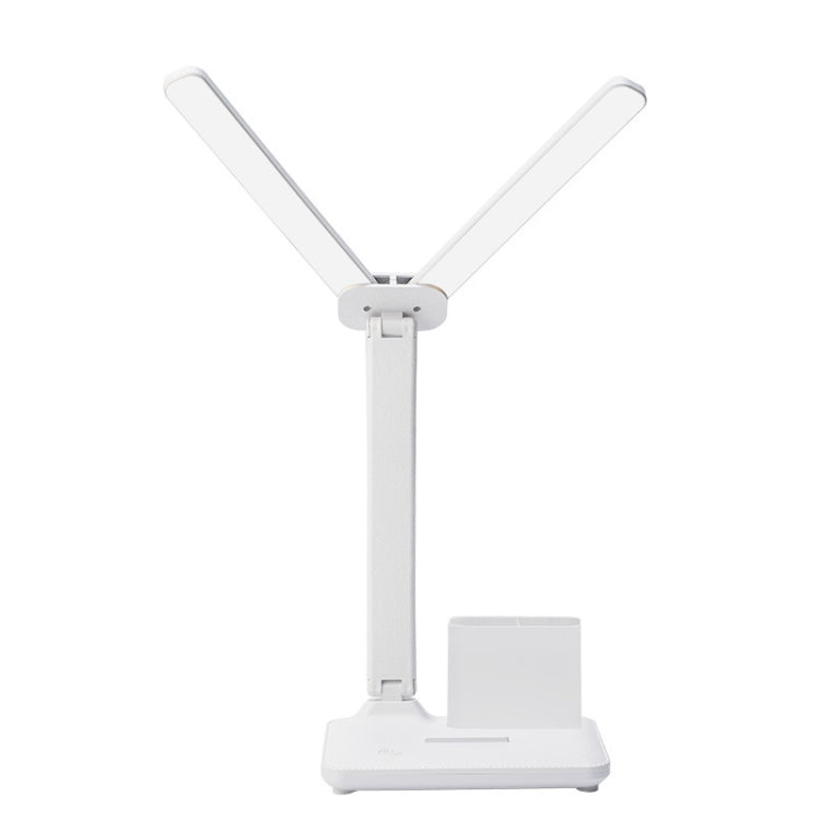 Lampada da scrivania a doppia testa con illuminazione a LED, stile:, Plug-in Version+Cable, Rechargeable 3600mAh+Cable, Rechargeable  4000mAh+Cable