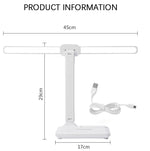 Lampada da scrivania a doppia testa con illuminazione a LED, stile:, Plug-in Version+Cable, Rechargeable 3600mAh+Cable, Rechargeable  4000mAh+Cable