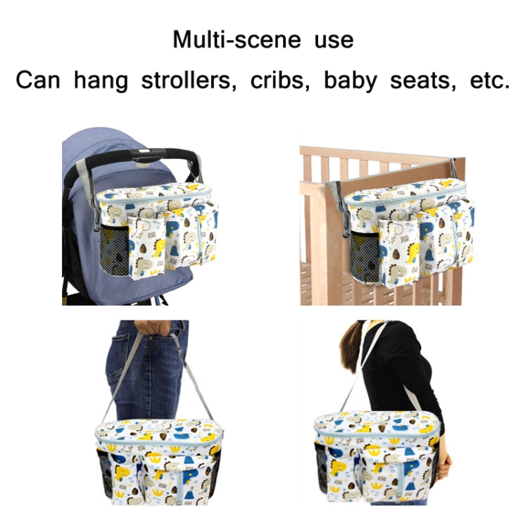 Borsa portaoggetti multifunzionale per passeggino, White Dinosaur, Yellow Zoo, Green Lamb, White Alpaca, Tibetan Owl, Denglin Deer, Yellow Zoo + Side Pocket, Green Lamb + Side Pocket, White Alpaca + Lateral Pocket, Tibetan Owl + Side Pocket            ...