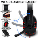 T-WOLF TF-800 4 in 1 Set di cuffie con tastiera e mouse da gioco luminoso
