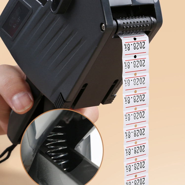 Deli 7500 Data Numero di lotto Stampante portatile per etichette, With 2 Ink Wheel +1 Roll Price Tag
