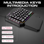 Tastiera a una mano per giochi mobili T-WOLF ， Specifiche ：, T19 Keyboard, TF-900 Set, Keyboard + Mouse + Throne