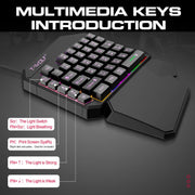 Tastiera a una mano per giochi mobili T-WOLF ， Specifiche ：, T19 Keyboard, TF-900 Set, Keyboard + Mouse + Throne