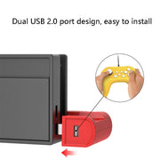 DOBE TNS-0122 Dock di ricarica per gamepad 4 in 1 per Switch OLED, TNS-0122 Red Black, TNS-0122 White Black