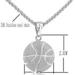 Collana con pendente a sfera sportiva tridimensionale da 2 pezzi, stile:, Men Basketball White K, Men Basketball K Gold, Women Basketball White K, Women Basketball K Gold, Women Basketboard White, Women Basketball Gold, Men Football K White            ...
