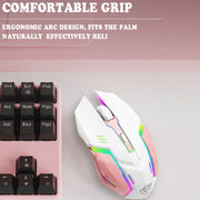 Shipadoo LD-122 Tastiera 4 in 1 Girly Glowing + Mouse + Auricolare + Set di tappetini per mouse