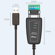 DTECH DT-5019 Cavo di conversione da USB a RS485 / RS422, chip FT232, lunghezza:, 0.5m, 1.5m