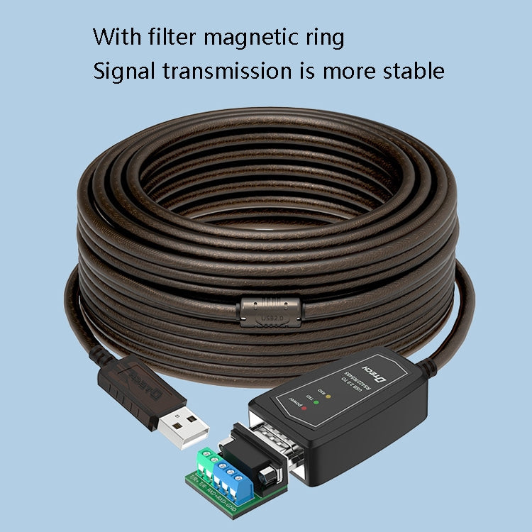 DTECH DT-5019 Cavo di conversione da USB a RS485 / RS422, chip FT232, lunghezza:, 0.5m, 1.5m
