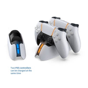 DOBE TP5-05103 Base di ricarica per gamepad a contatto con indicatore luminoso per PS5, TP5-05103