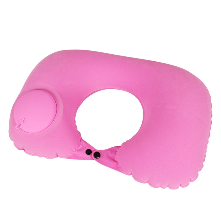Cuscino da viaggio gonfiabile per la protezione del collo a forma di U, Flocked U009-01（Peacock Green ）, Flocked U009-03（Light Gray）, Flocked U009-04（Medium Blue）, Flocked U009-02（Rose Red）, Flocked U009-05（Dark Blue）, Flocked U009-060（Sky Blue）       ...