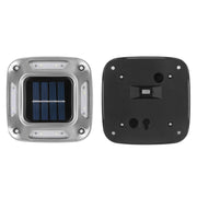 Lampada solare da parete 8 LED in acciaio inox IP65