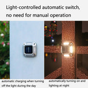 Lampada solare da parete 8 LED in acciaio inox IP65