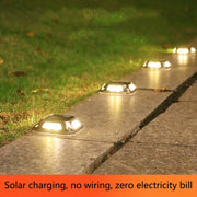 Lampada solare da parete 8 LED in acciaio inox IP65