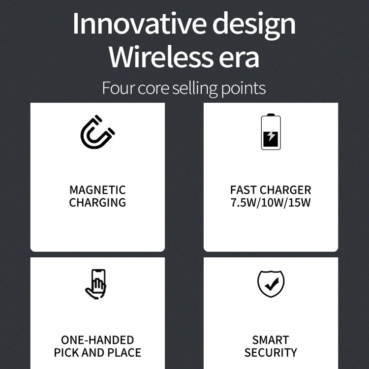 Caricabatterie wireless 3 in 1 con supporto magnetico