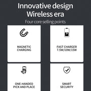 Caricabatterie wireless 3 in 1 con supporto magnetico