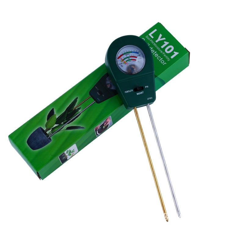LY101 Rilevatore di terreno per fiori ed erba PH Tester alcalino cantonale, Green, Blue, Black