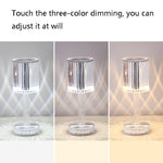 Lampada da tavolo in cristallo di diamante con tocco di ricarica USB, USB Charging(Tri-tone Light), USB Charging(RGB with Remote Control 16 Color)